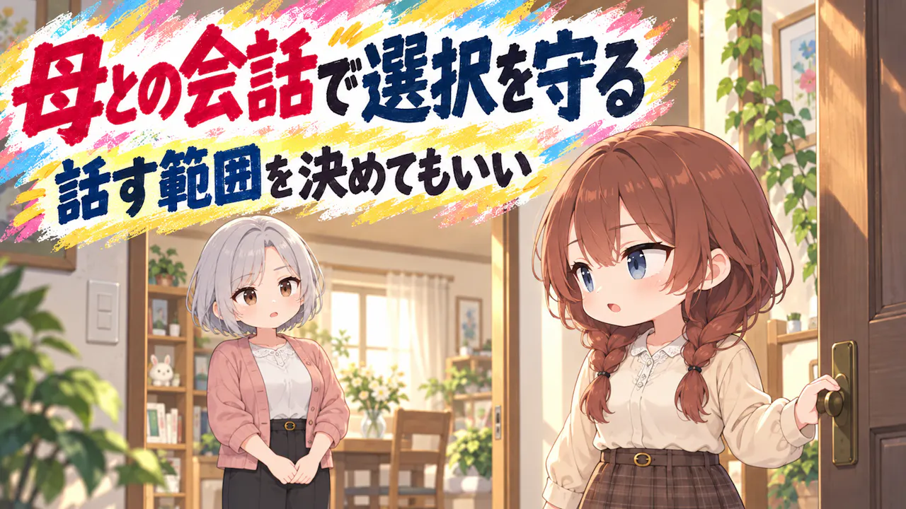 母親との会話で自分の選択を守るには？