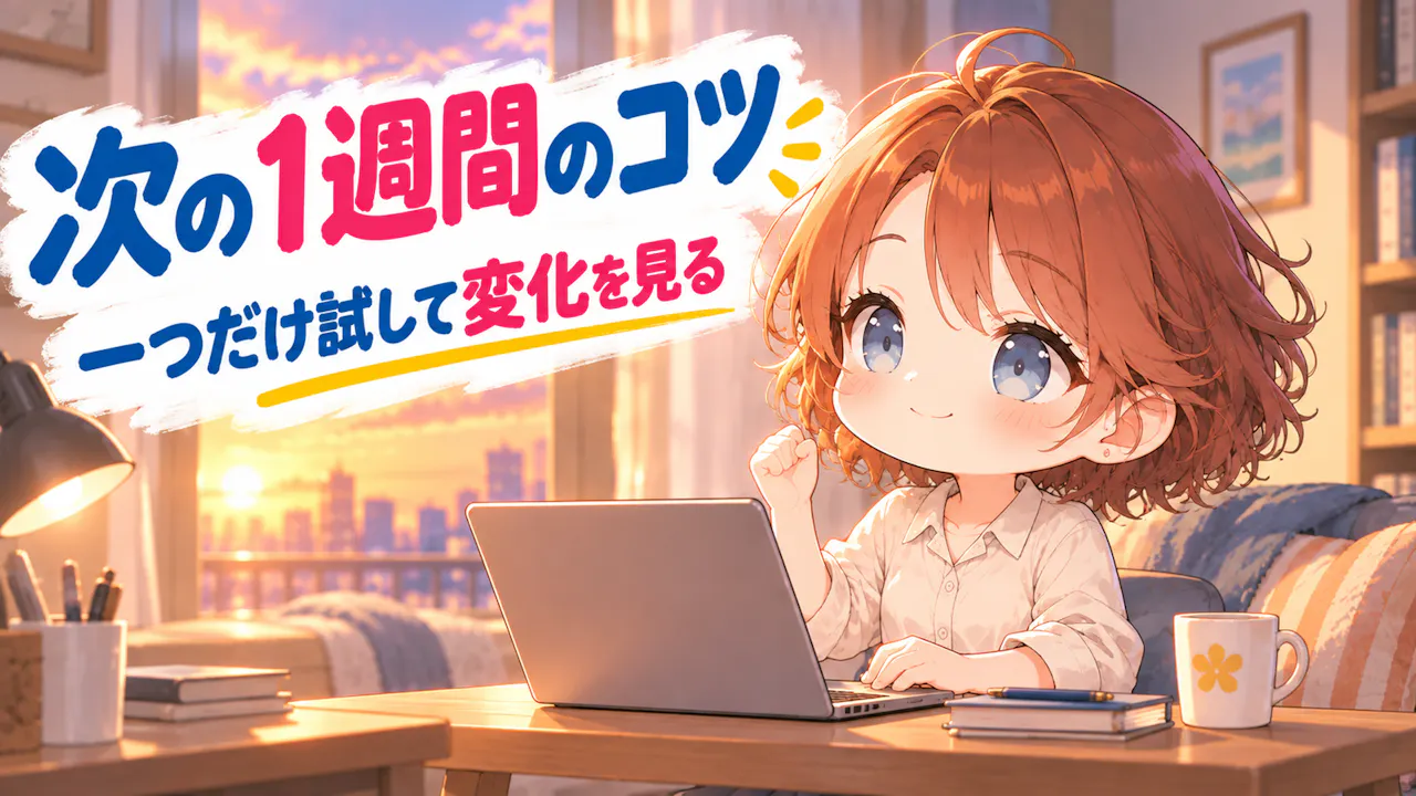 結果を次の1週間で試すコツ