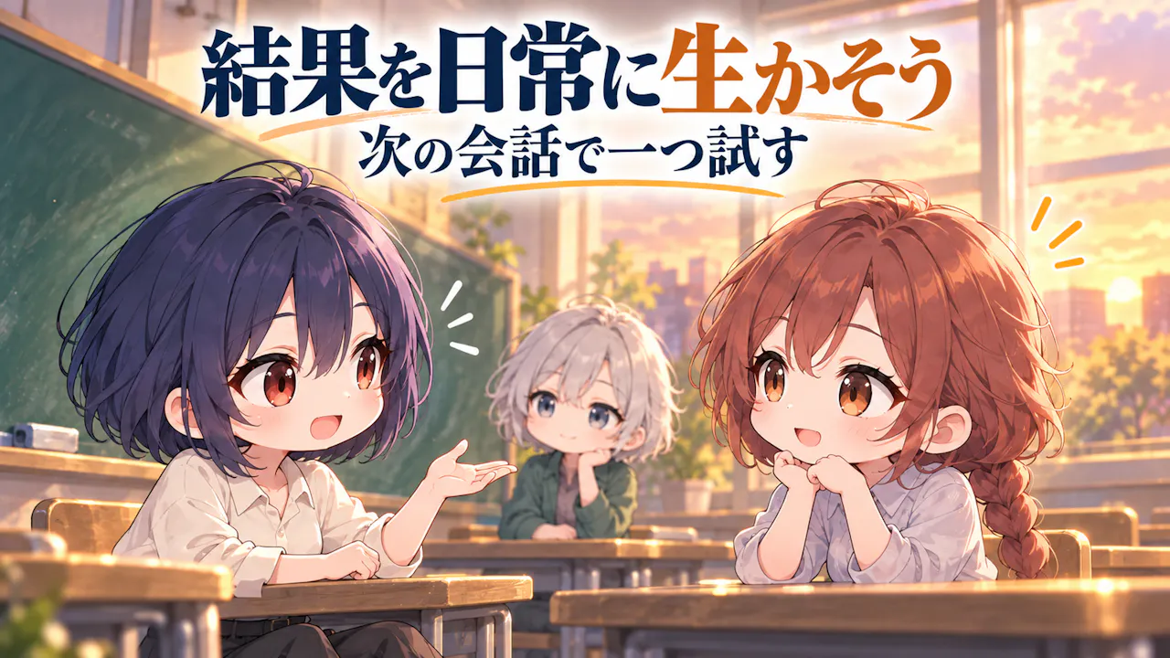 結果を日常に生かすには？