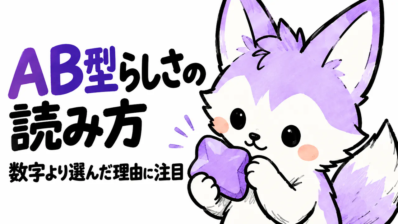 AB型らしさの結果の読み方