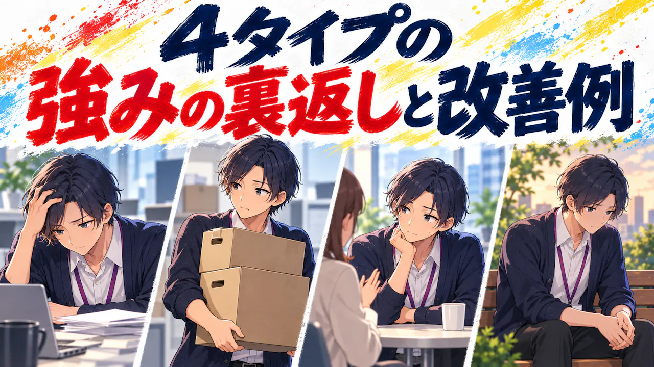 4タイプの強みの裏返しと改善例