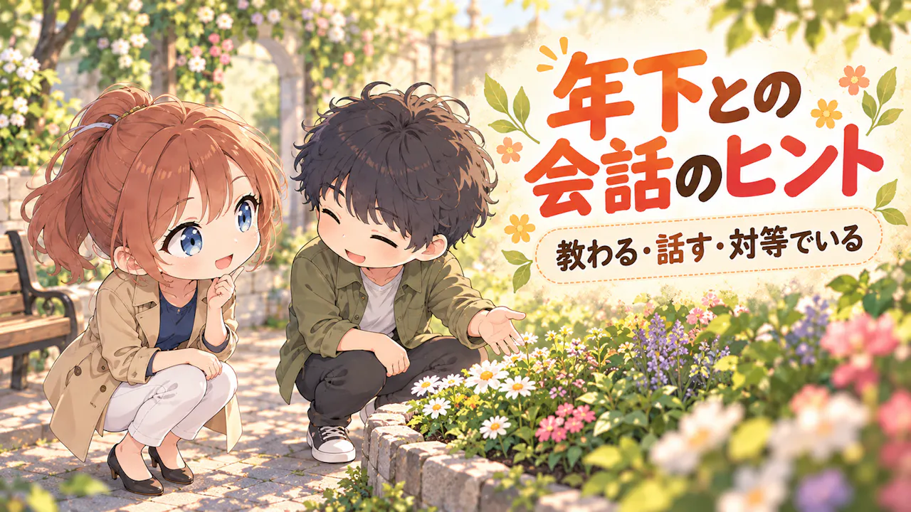 年下との会話で親しみを伝えるヒント