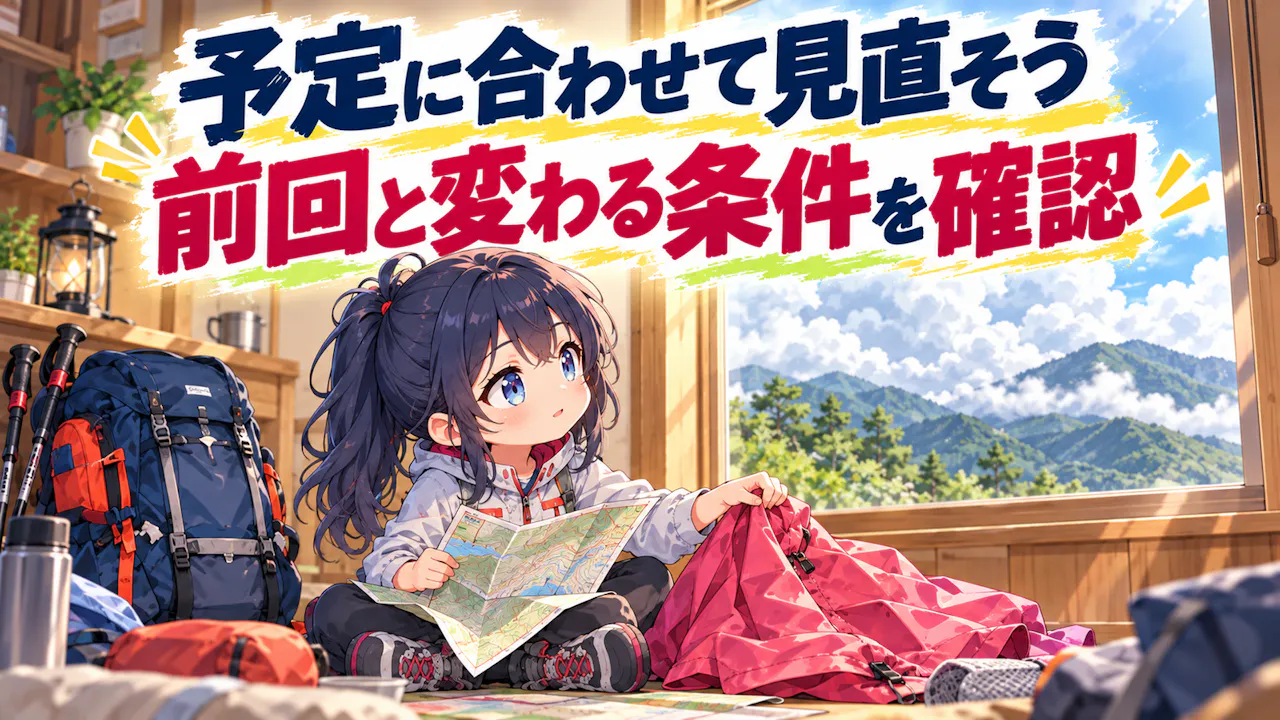 次の山行前に見直したいこと