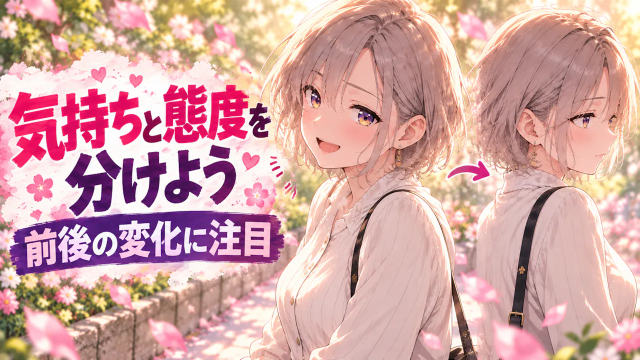 好きな気持ちと、そっけない態度を分けてみよう