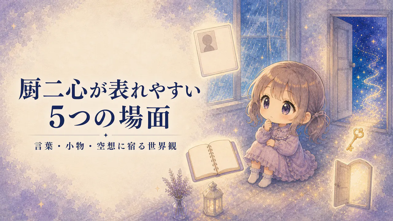 厨二心が表れやすい5つの場面