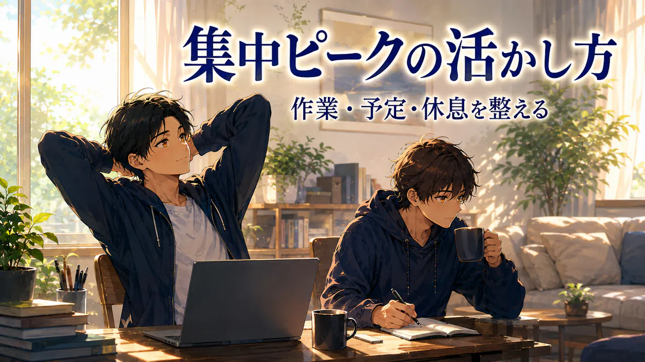 自分の集中ピークを活かす3つのヒント