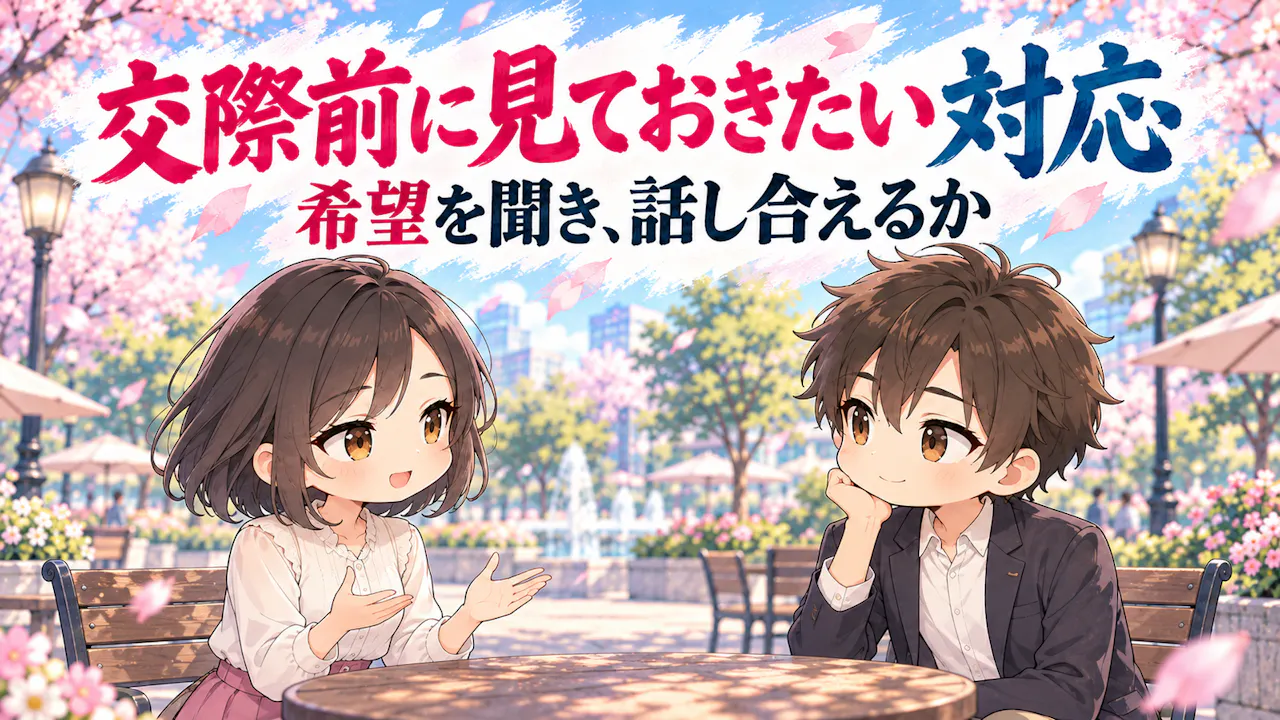 付き合う前に見ておきたい相手の対応
