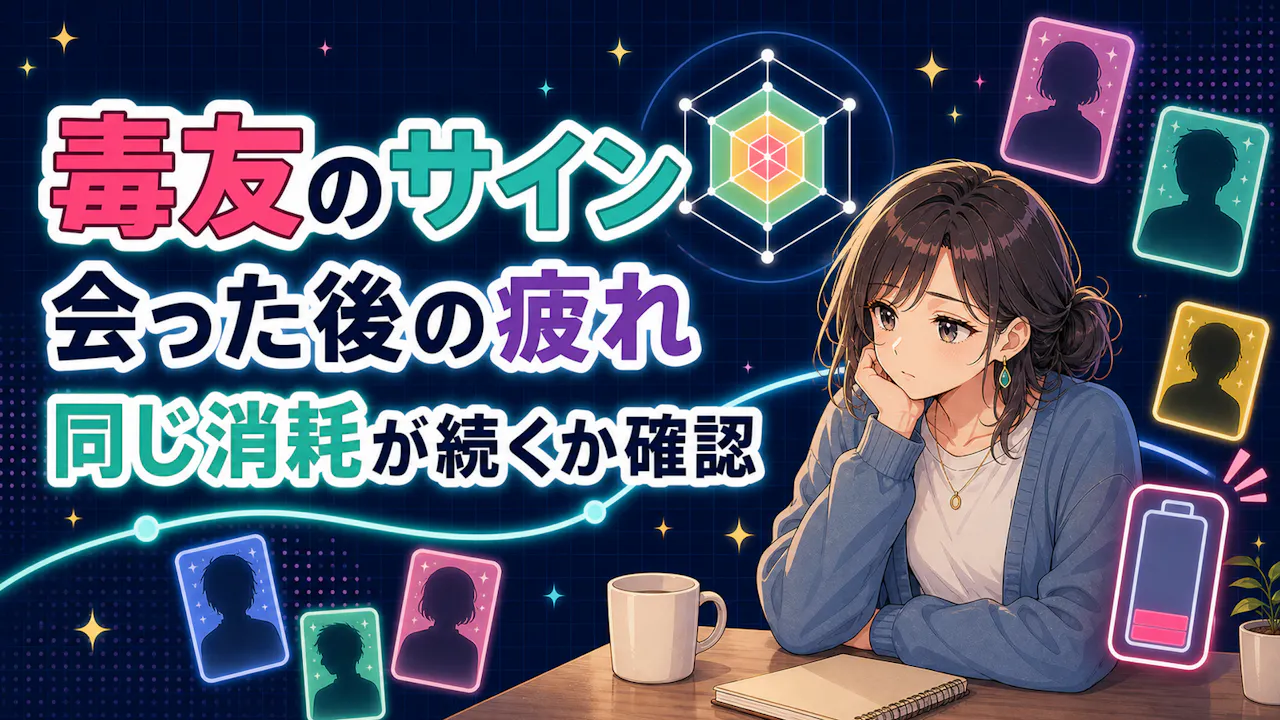 毒友とは？一緒にいると削られる友達のサイン