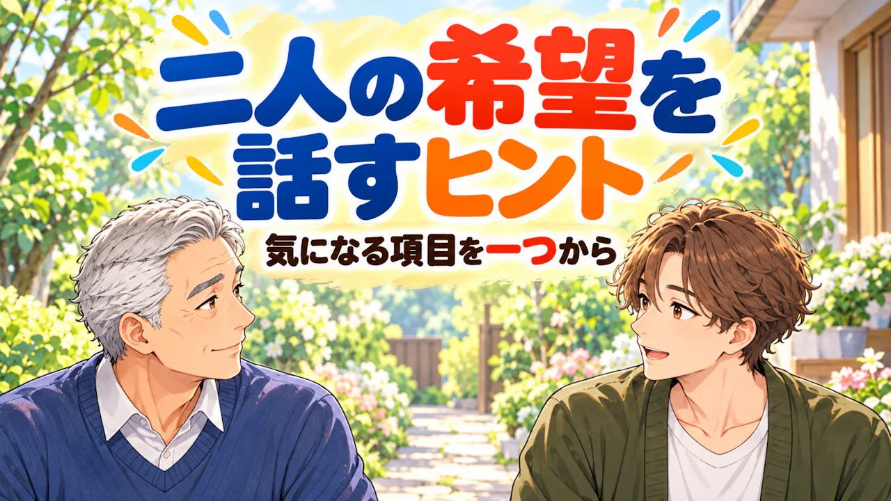 二人の希望を話すときのヒント