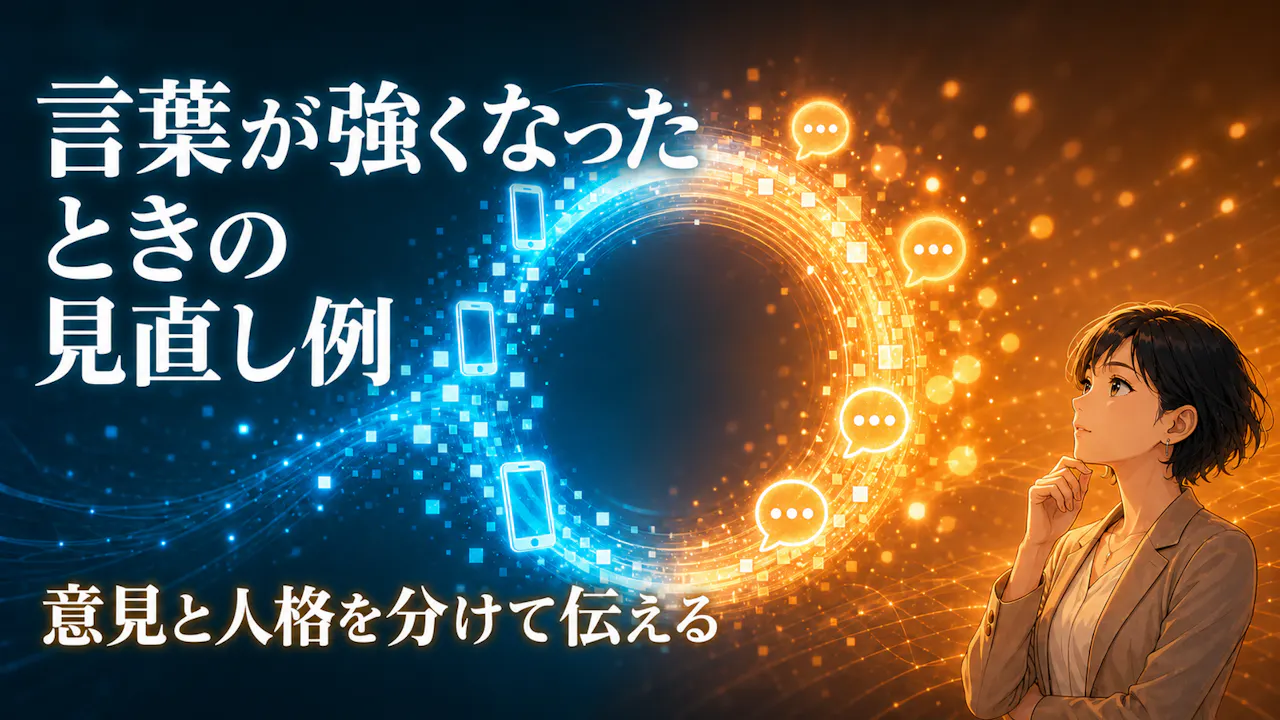 言葉が強くなったときの見直し例