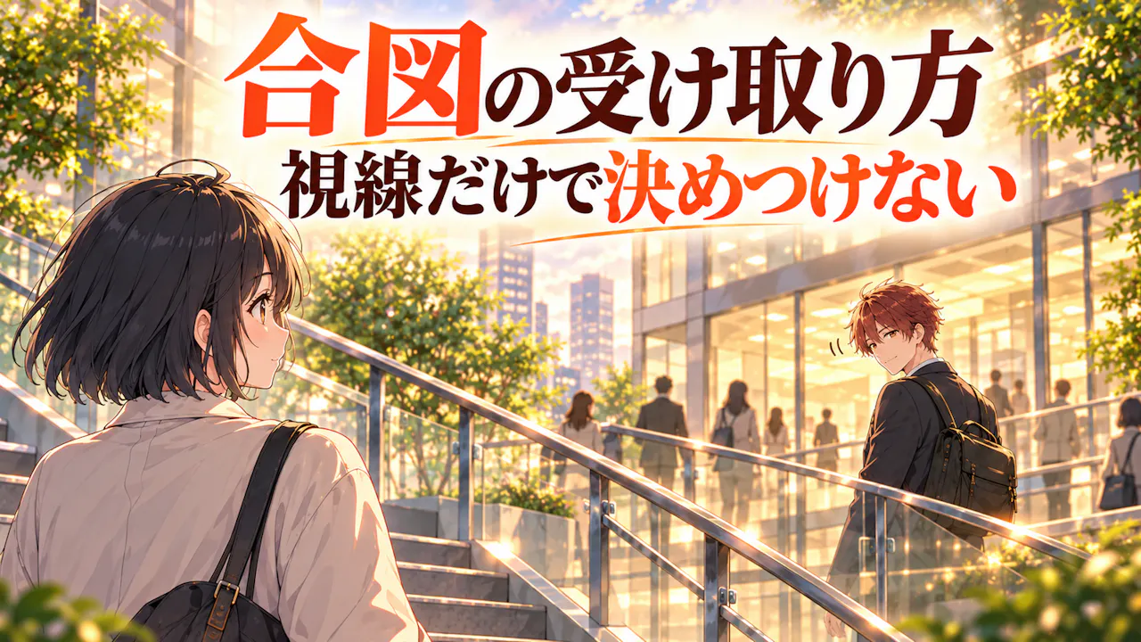 会話の前に見たい、合図の受け取り方