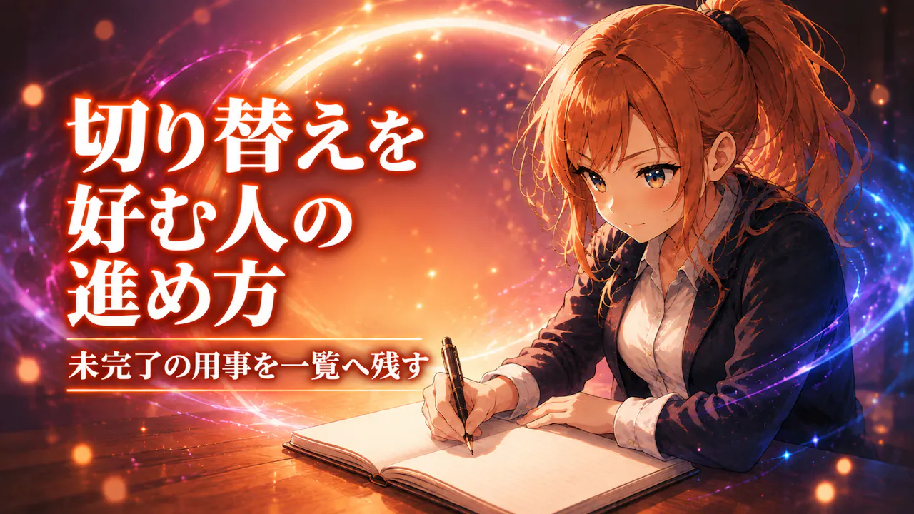 切り替えを好む人の進め方