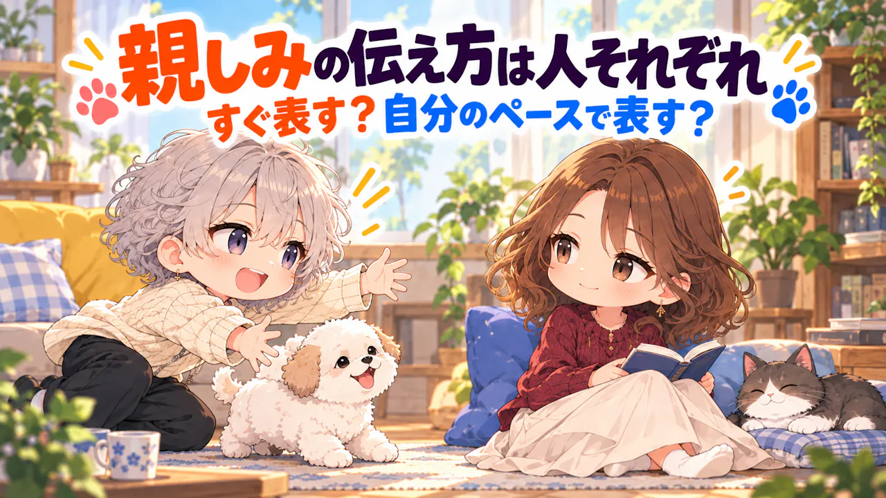 犬系と猫系は、親しみの伝え方が違う