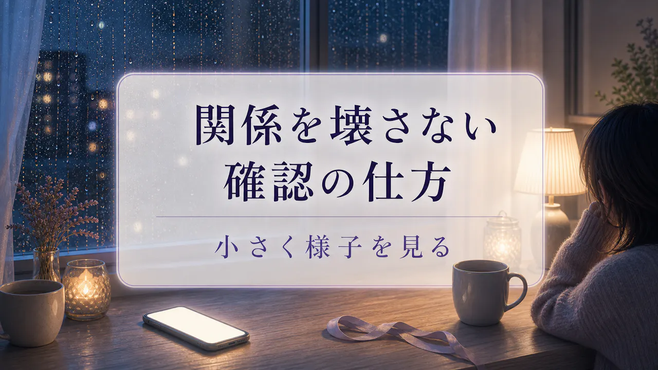 不安な時に関係を壊さない確認の仕方