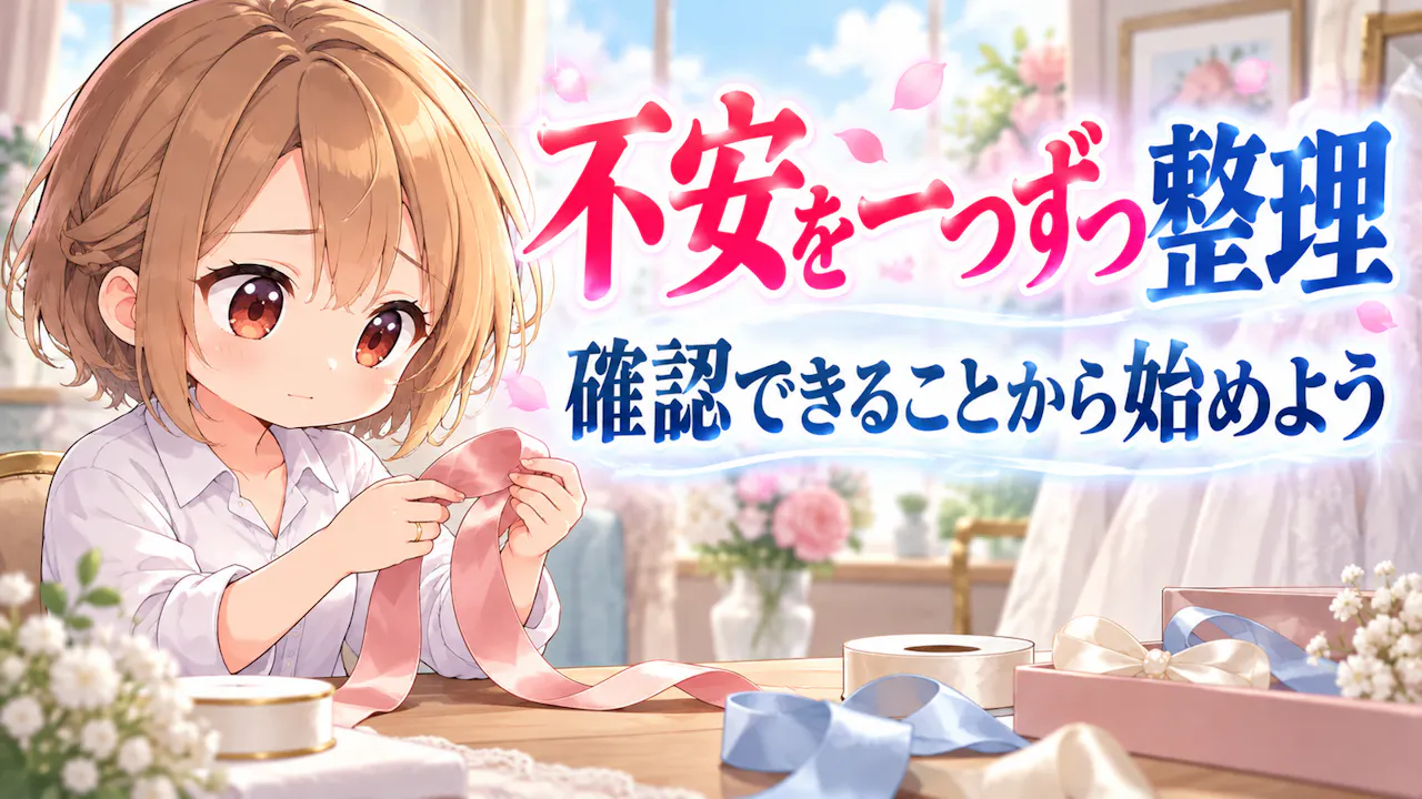 結婚前の不安を整理するには？