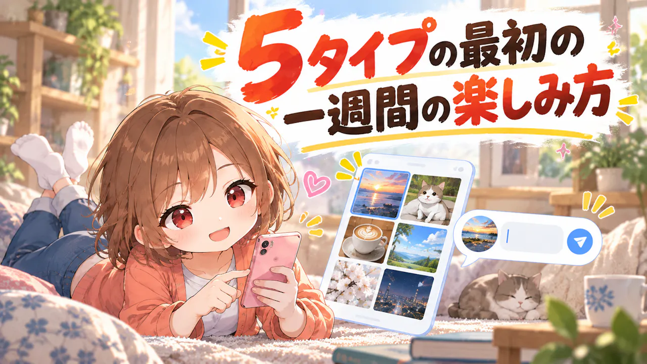5タイプの最初の一週間の楽しみ方