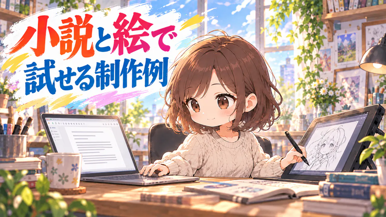 小説と絵で試せる制作例