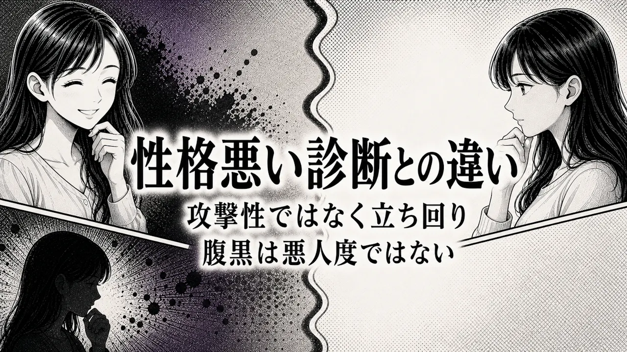性格悪い診断との違い