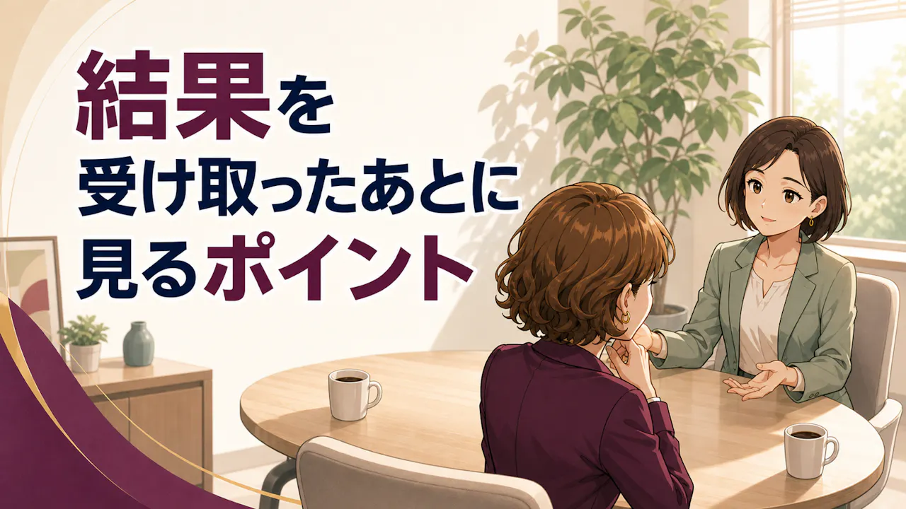 結果を受け取ったあとに見るポイント