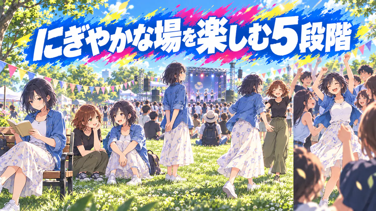 にぎやかな場を楽しむ5段階