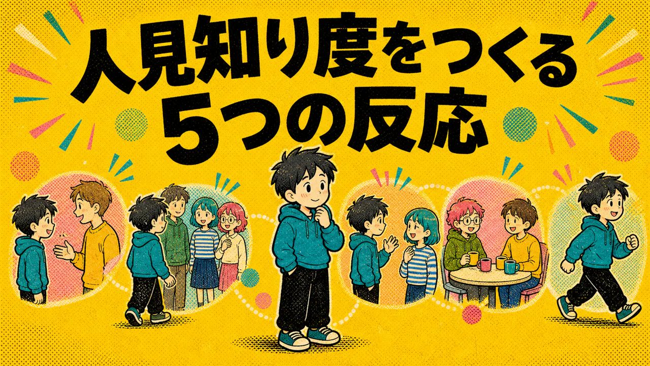 人見知り度をつくる5つの反応
