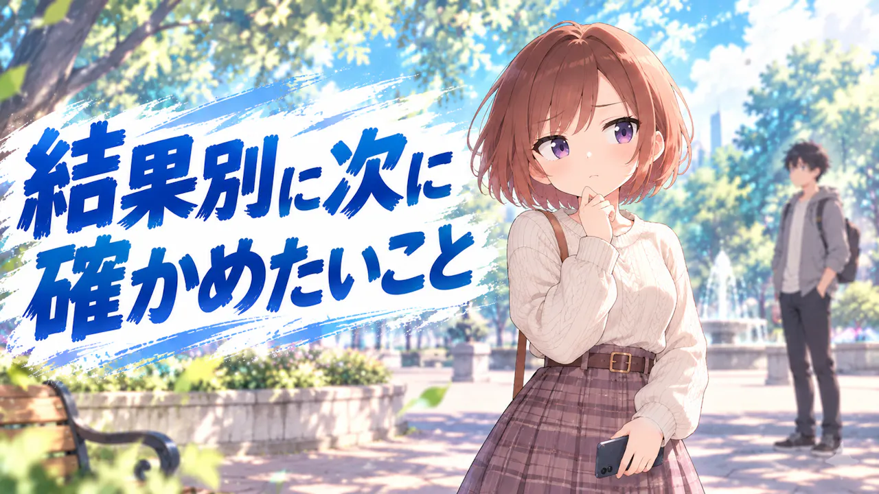 結果別に次に確かめたいこと