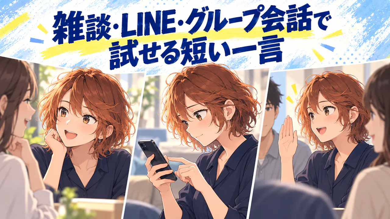 雑談・LINE・グループ会話で試せる短い一言