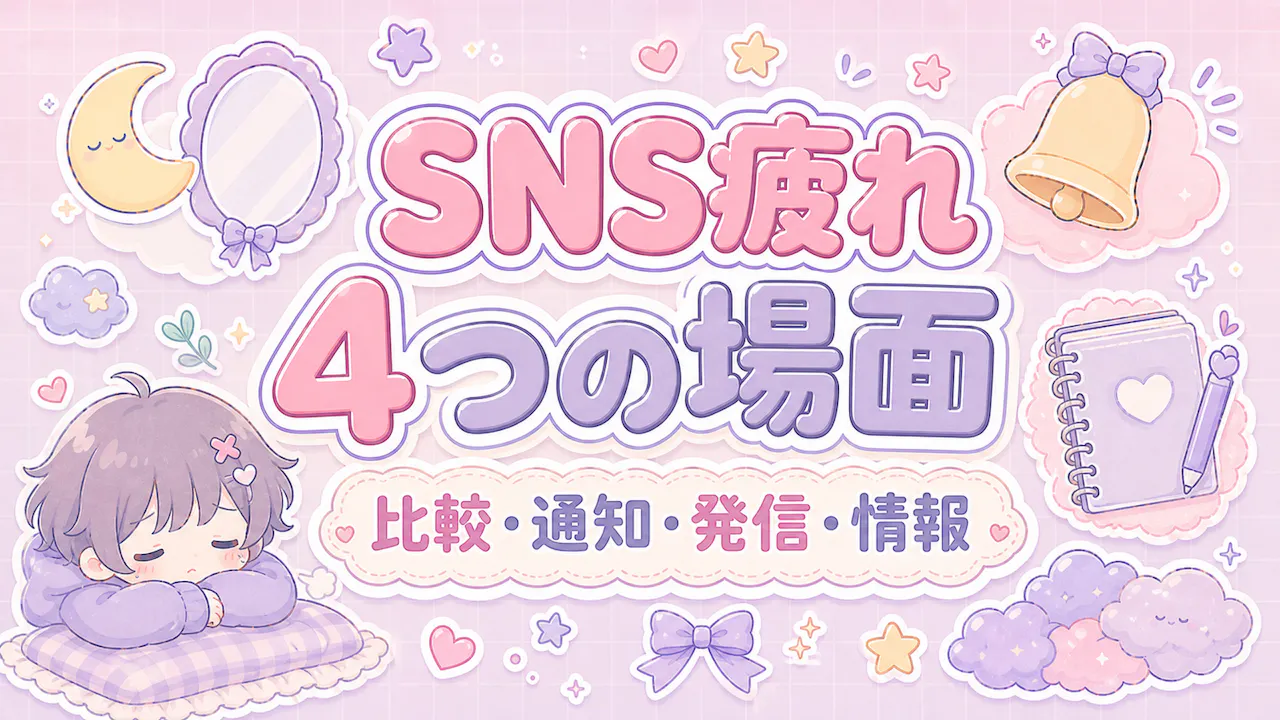 SNS疲れが起きやすい4つの場面