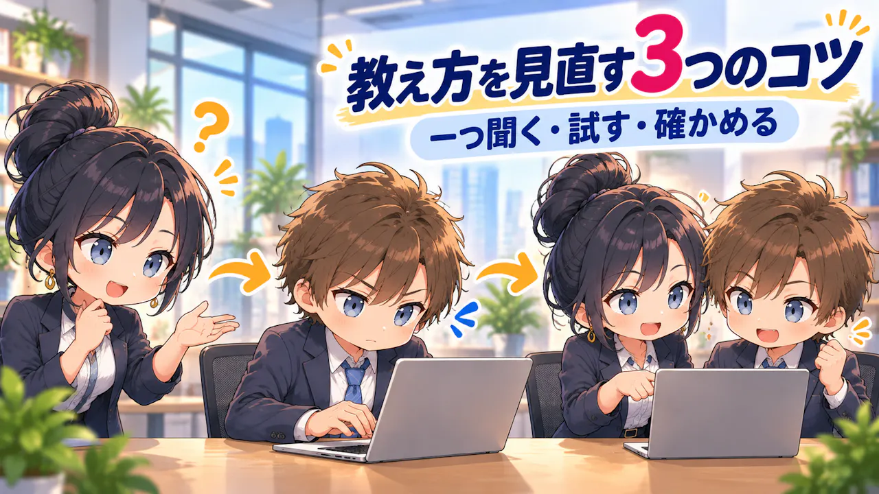 教え方を見直すときの3つのコツ
