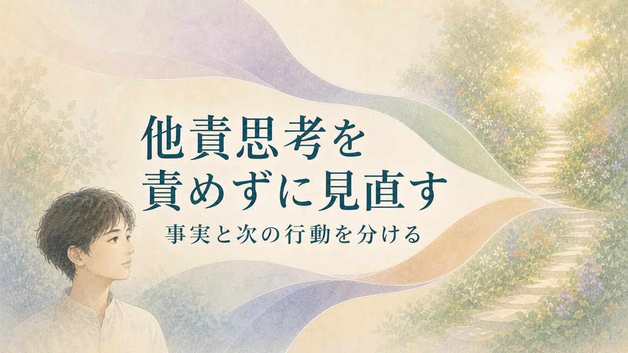 他責思考を責めずに見直すコツ