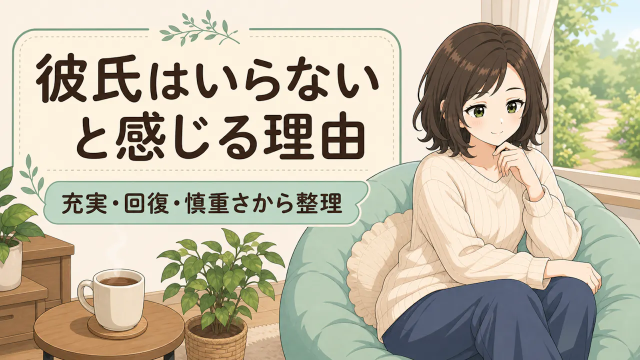 今「彼氏はいらない」と感じる理由