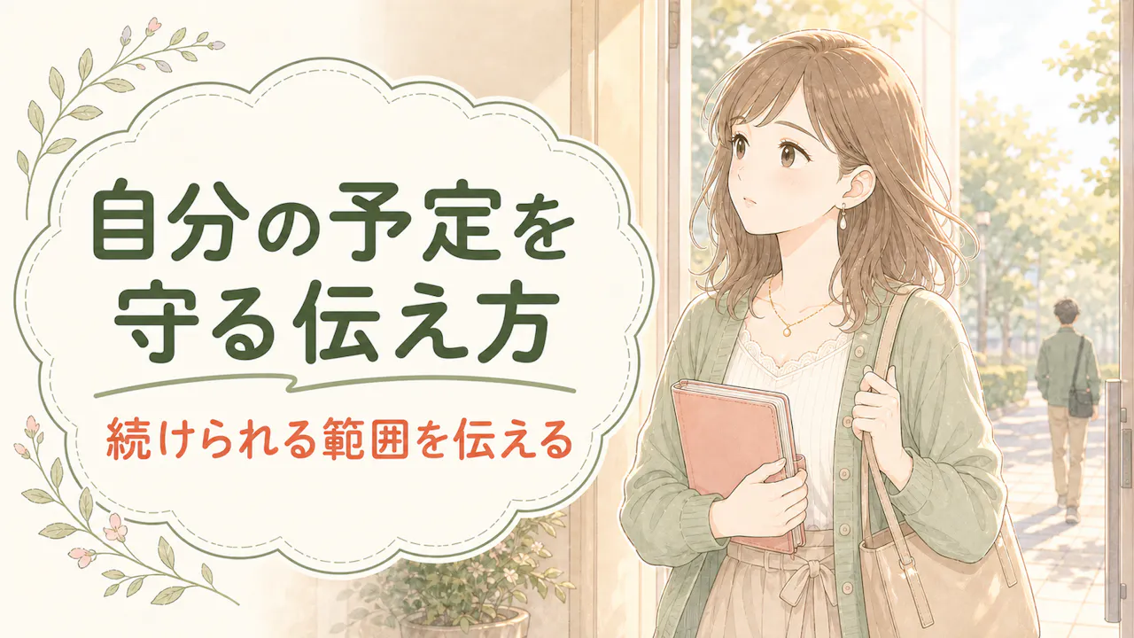 自分の予定を守る伝え方