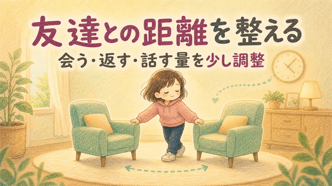 友達との距離を無理なく調整する方法