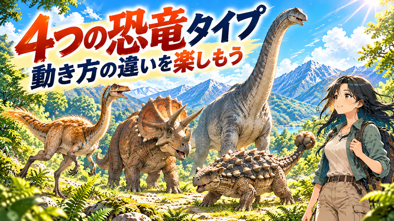 4つの恐竜タイプと持ち味