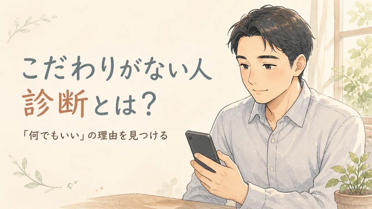 こだわりがない人診断とは？