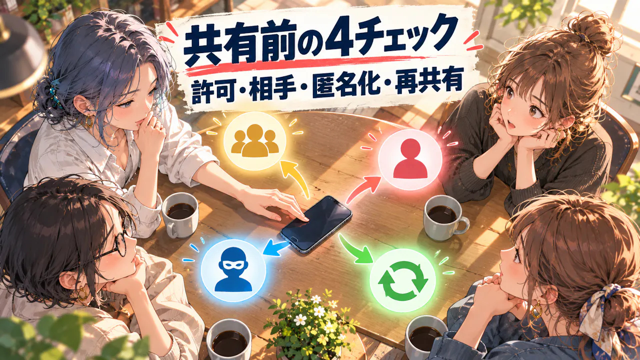 共有前に確認したい4つのこと