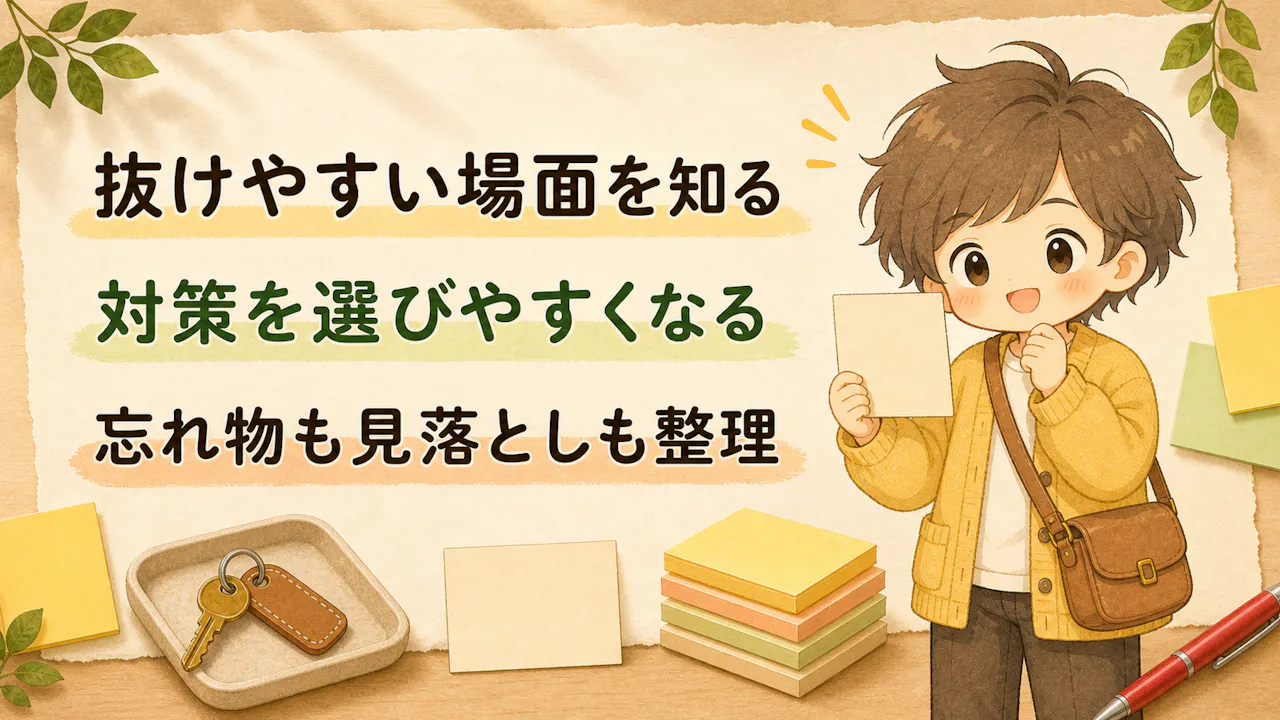 抜けやすい場面を知るメリット