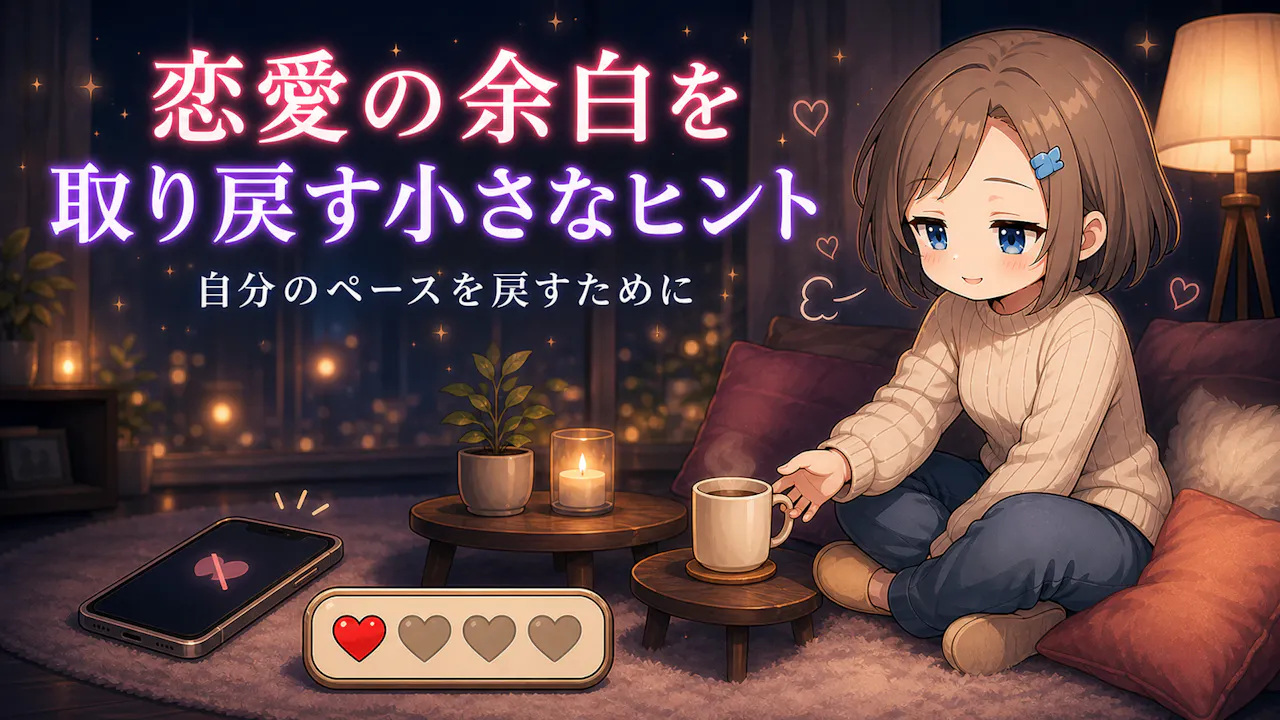 恋愛の余白を取り戻す小さなヒント