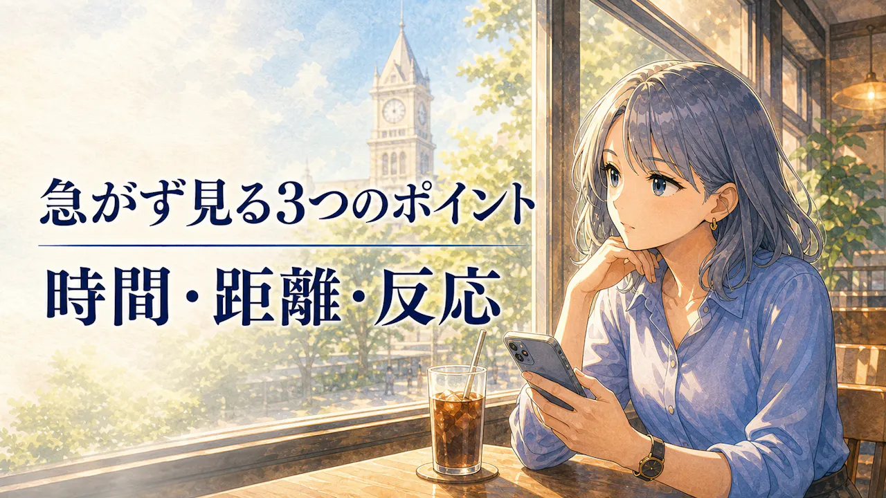 相手の接近を急がず見る3つのポイント