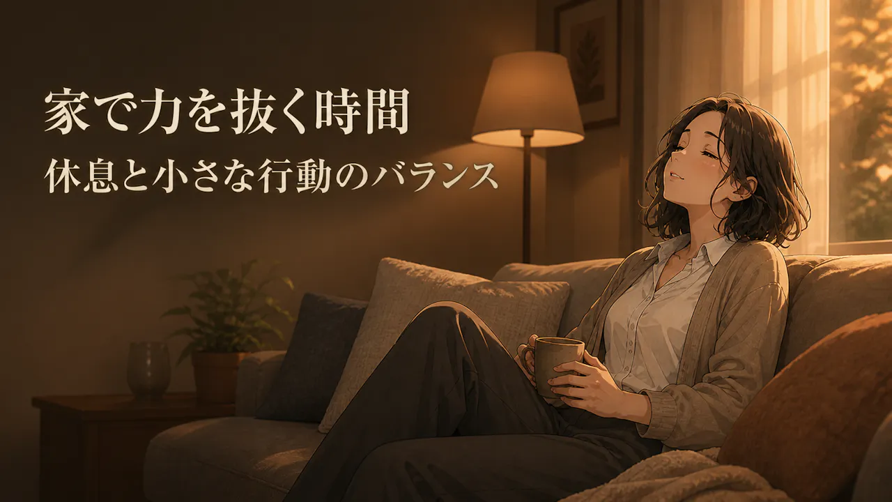 外では頑張れても、家で力を抜いていい