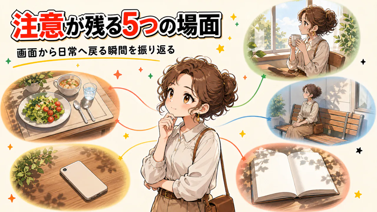 スマホを置いた後に注意が残る5つの場面