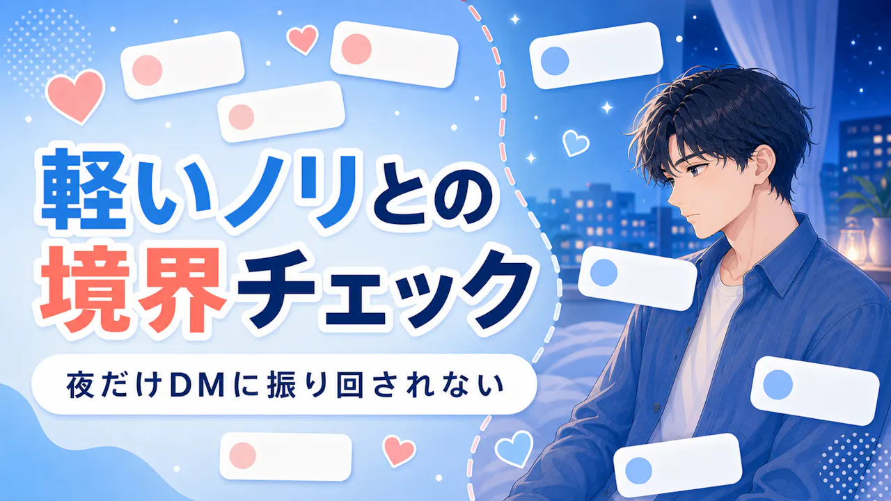 脈なし寄りや軽いノリも落ち着いて見分けよう
