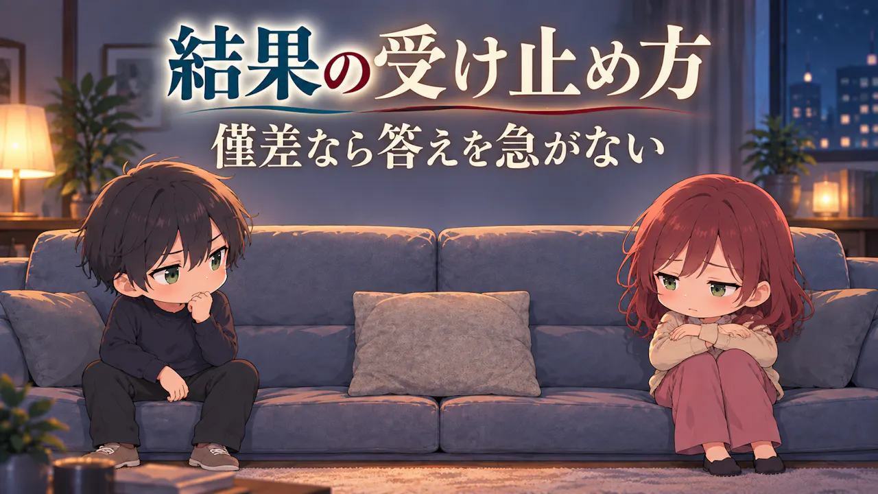 結果を気持ちの整理に使うには