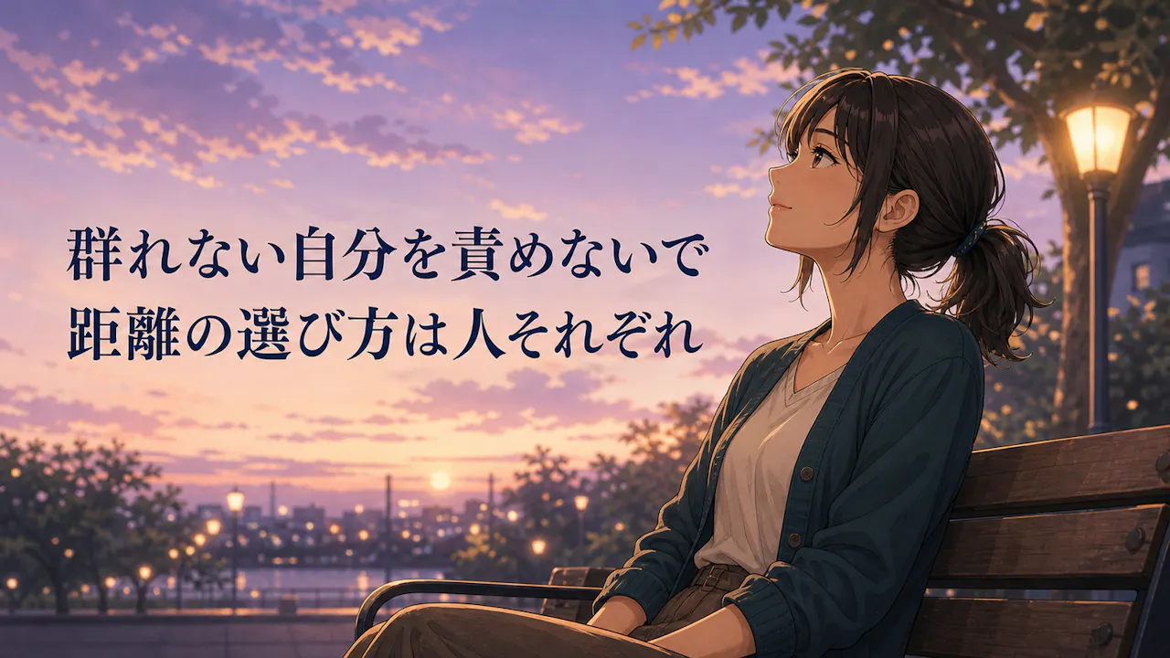 群れない自分を責めなくていい理由