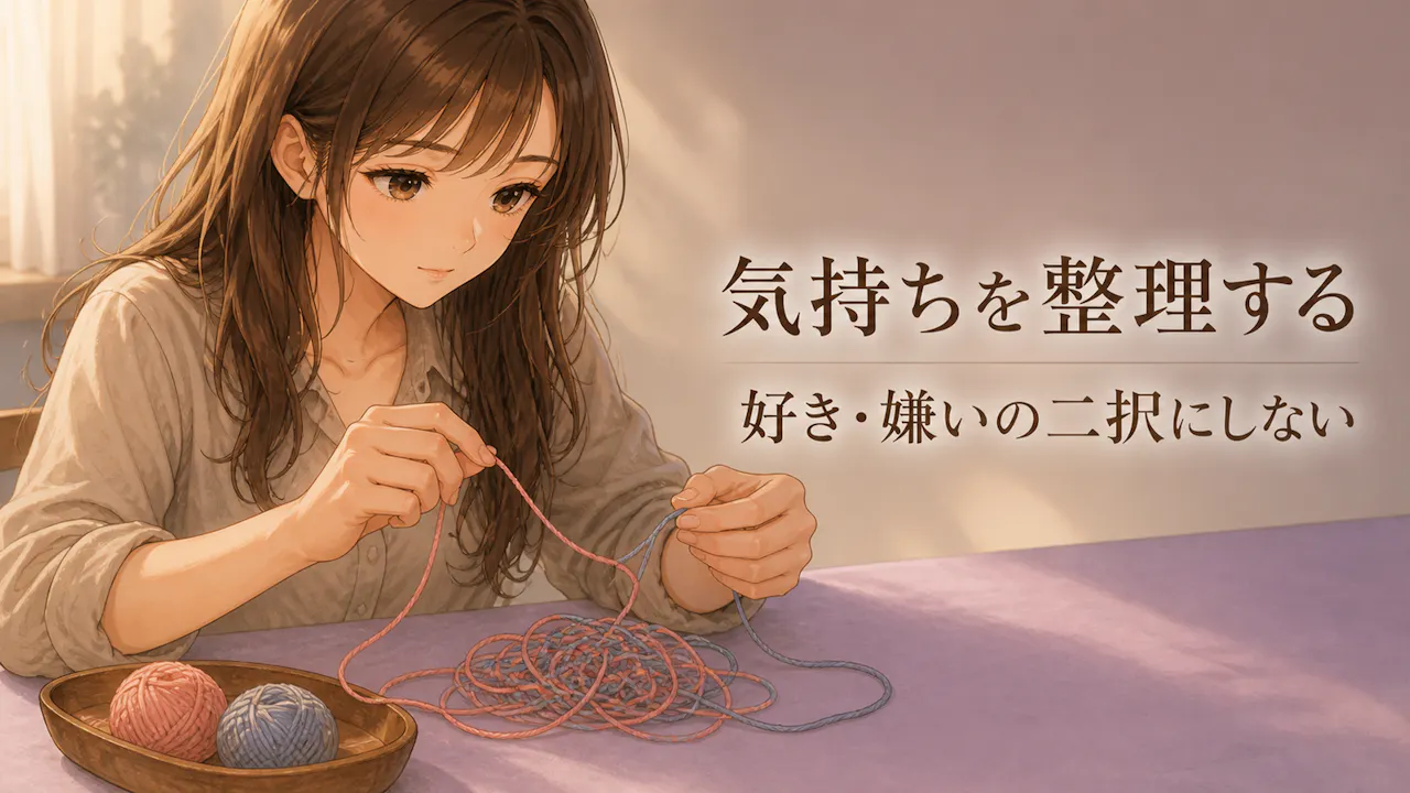 気持ちを整理するときの見方