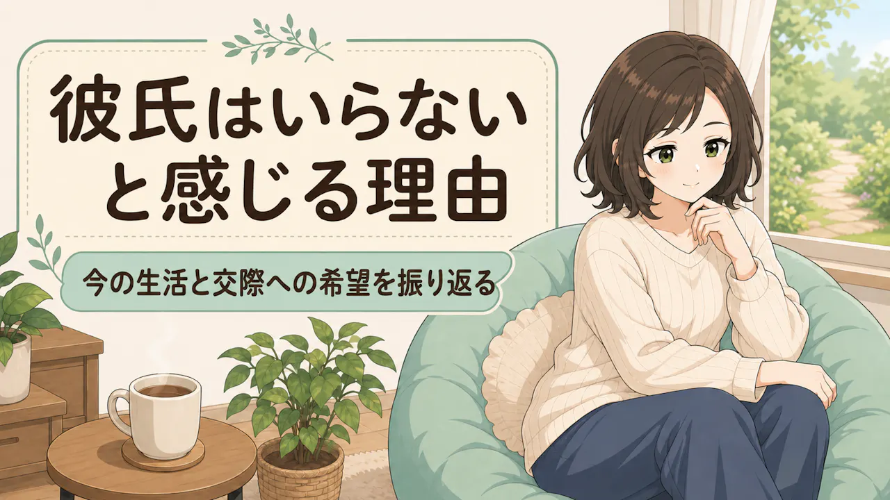今「彼氏はいらない」と感じる理由