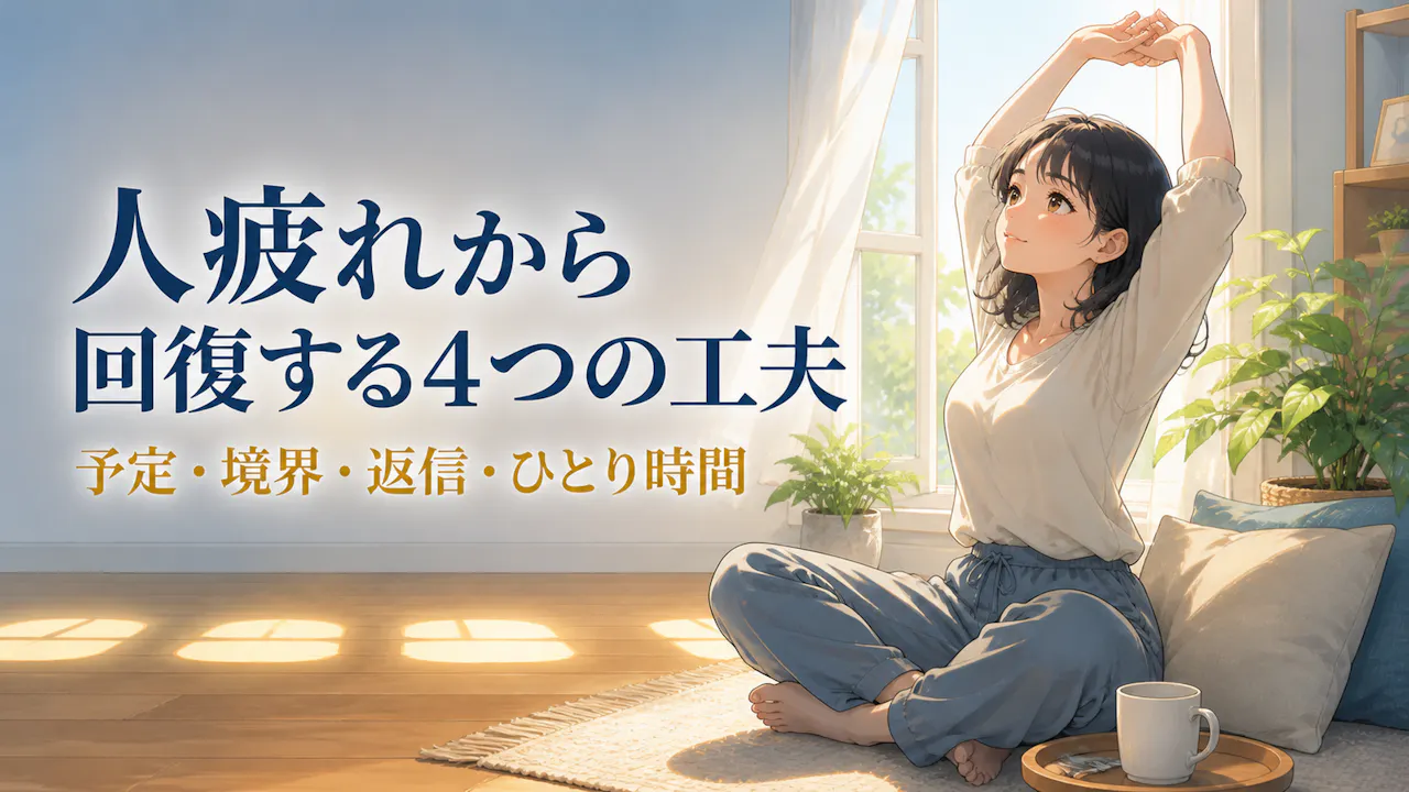 人疲れから回復しやすくする4つの工夫