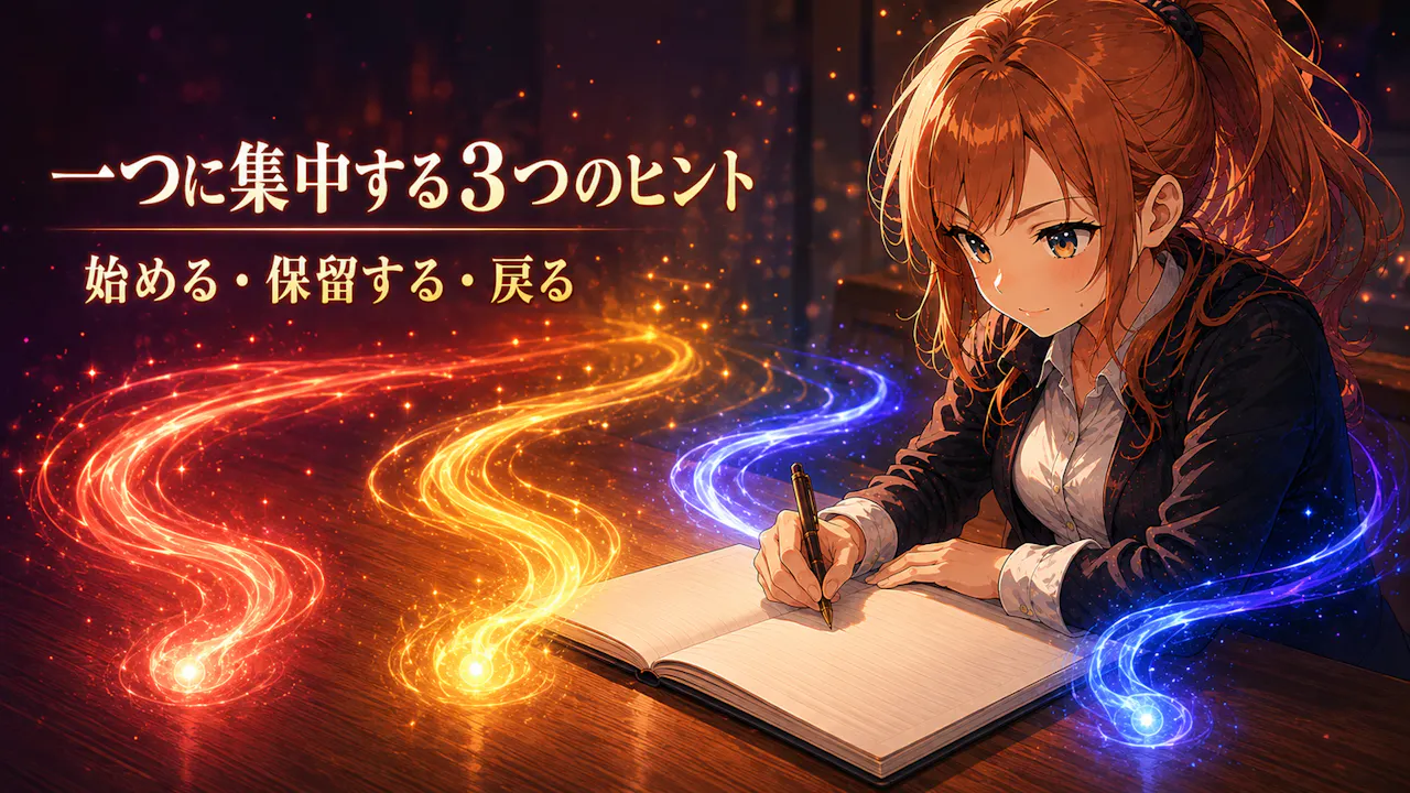 一つに集中しやすくする3つのヒント