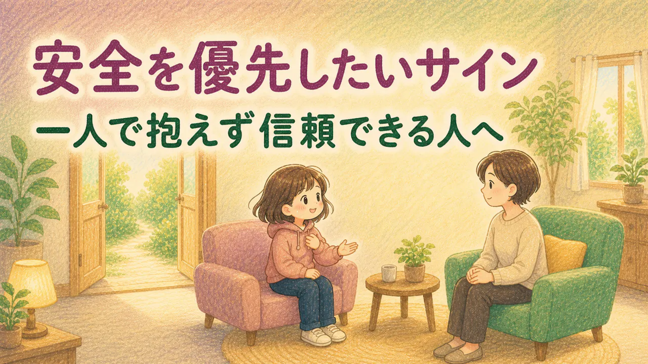 安全を優先したいサイン