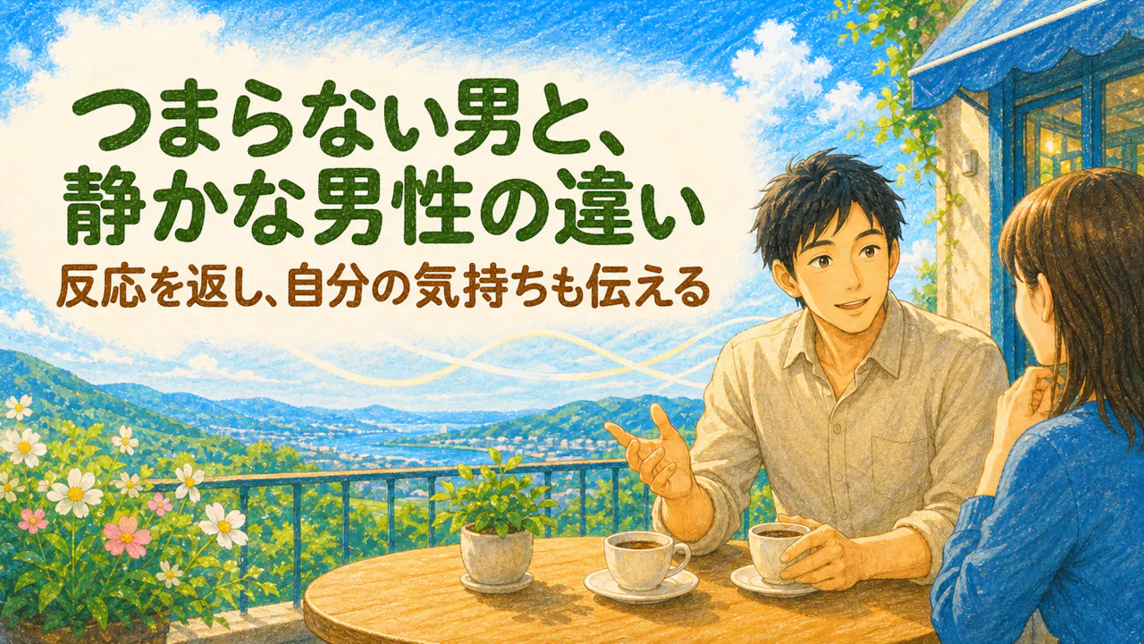 つまらない男と、静かな男性の違い
